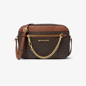 MICHAEL Michael Kors Jet Set Large Logo Crossbody Bag BROWN